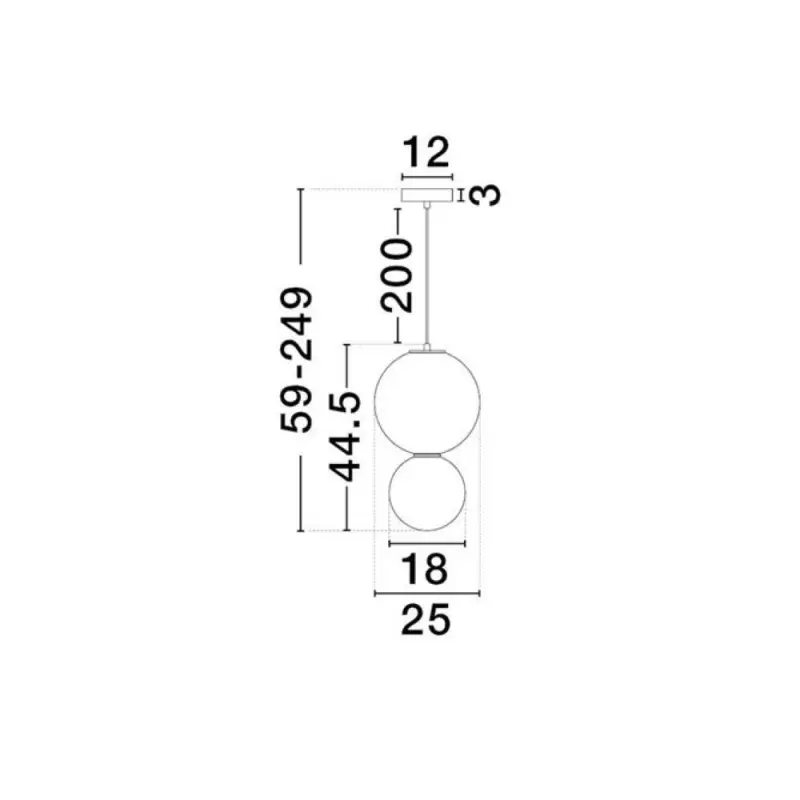 Luster NOVA LUCE 9009190 LED 7W 420lm 3000k 230V IP20